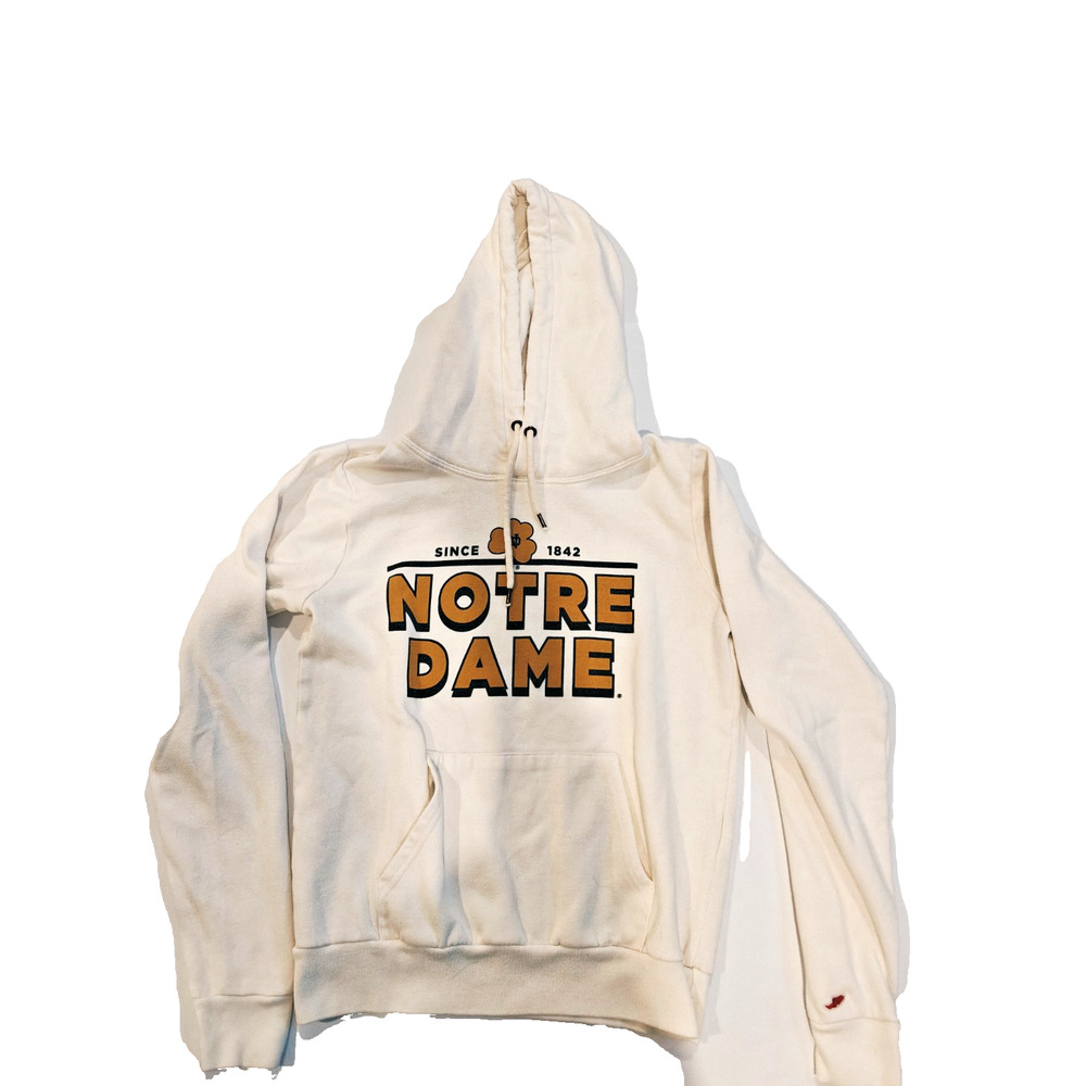 Women's League Oatmeal Notre Dame Fighting Irish Academy Hoodie Size Small S
